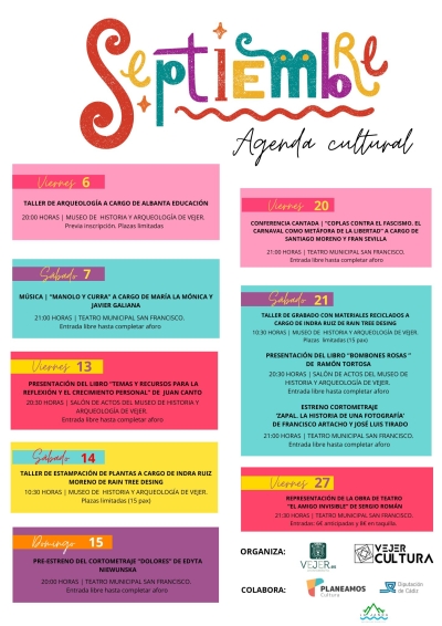 Programación cultural de Septiembre