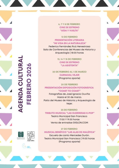 Programación cultural de febrero