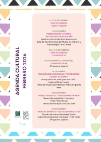 Programación cultural de febrero